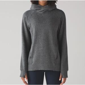 Lululemon Fleece Please Pullover Gray (Heathered Speckled Black) Hoodie Size 4